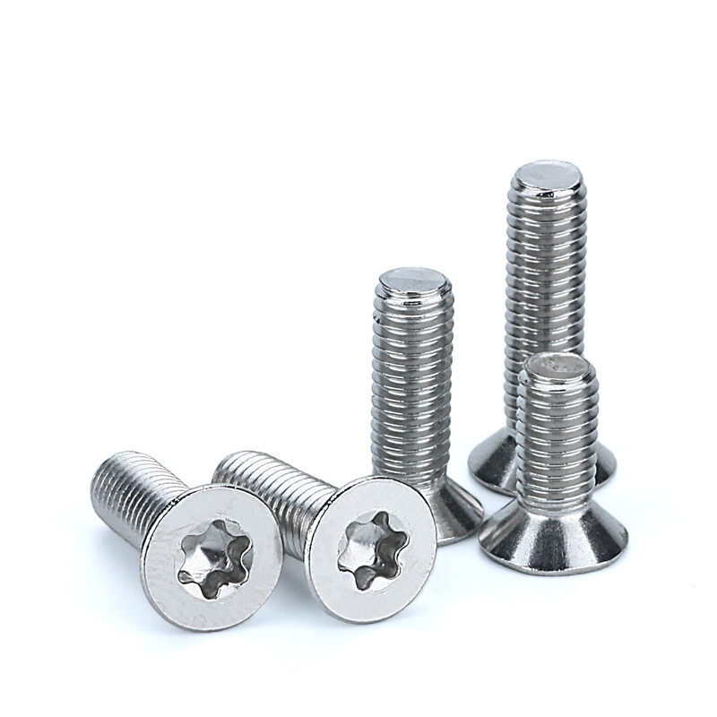M4 M5 M6 304不銹鋼平頭內梅花螺絲釘 GB2673梅花沉頭防盜螺釘詳解